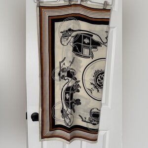 Ex-Libris Wool/ Silk Black and Cream Square Scarf